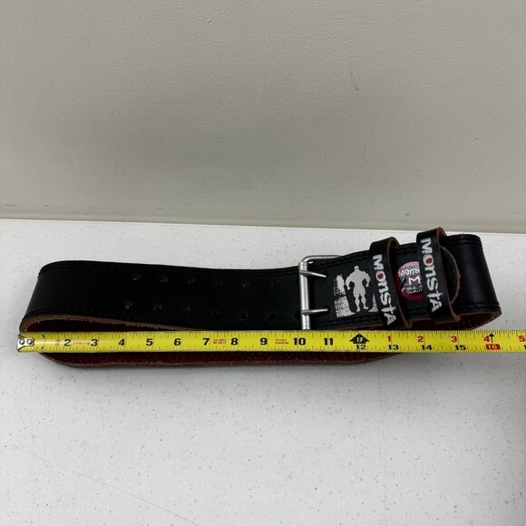 Monsta Clothing CO. Two Pin Leather Weight Lifting Belt Small - Picture 15 of 16